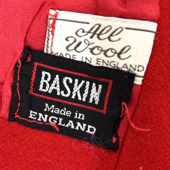 Baskin Vintage Red 100% Wool Vest Size 44 - Picture 7 of 15